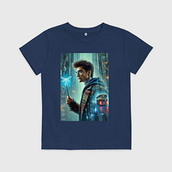 Футболка хлопковая детская Harry Potter - urban style, цвет: тёмно-синий