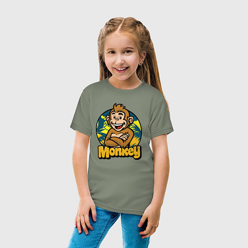 Детская футболка Monkey jungle / Авокадо – фото 4