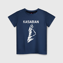 Футболка хлопковая детская Kasabian - logo, цвет: тёмно-синий