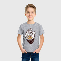 Футболка хлопковая детская Сердце корабля, цвет: меланж — фото 2
