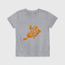 Футболка хлопковая детская Новокузнецк, цвет: меланж