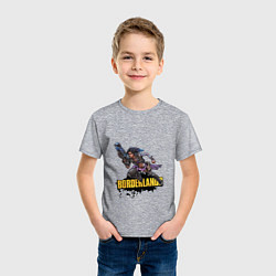 Футболка хлопковая детская Borderlands Гонка вооружений, цвет: меланж — фото 2