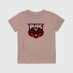 Футболка хлопковая детская Демон Балрог - Властелин колец, цвет: пыльно-розовый
