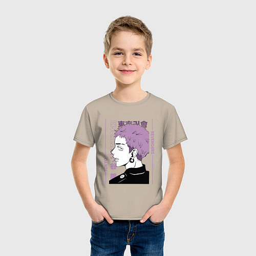 Детская футболка Токийские мстители Такаши Мицуя / Миндальный – фото 3