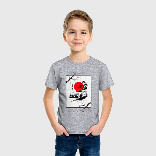 Детская футболка Toyota Supra sakura / Меланж – фото 3