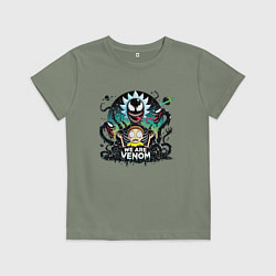 Футболка хлопковая детская Rick and Morty - Venom slime, цвет: авокадо