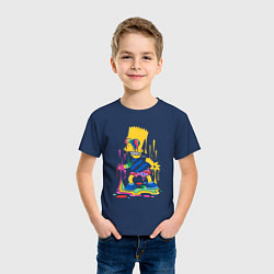 Футболка хлопковая детская Color Bart, цвет: тёмно-синий — фото 2