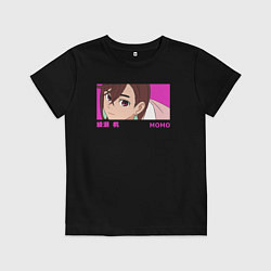 Футболка хлопковая детская Момо Аясэ, цвет: черный