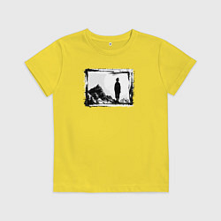 Футболка хлопковая детская Путешествия по тропам, цвет: желтый