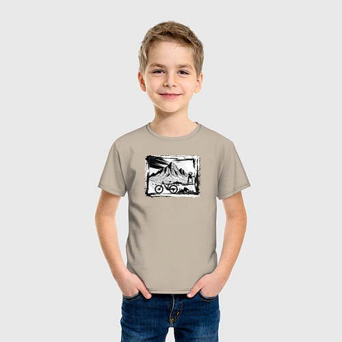 Детская футболка Туры на природе / Миндальный – фото 3