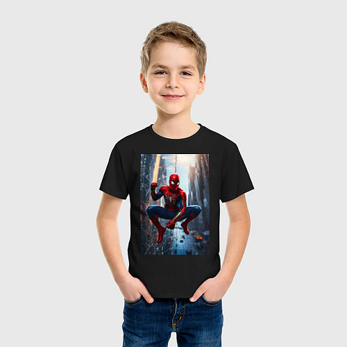 Детская футболка Spider Man на страже справедливости / Черный – фото 3