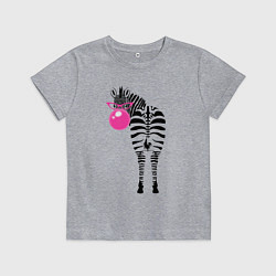 Детская футболка Зебра в розовых очках