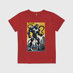 Футболка хлопковая детская Trump-Venom superhero - ai art fantasy, цвет: красный