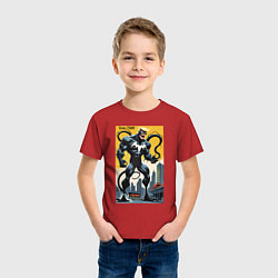 Футболка хлопковая детская Trump-Venom superhero - ai art fantasy, цвет: красный — фото 2