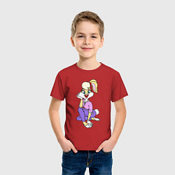 Футболка хлопковая детская Lola Bunny, цвет: красный — фото 2