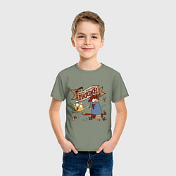 Футболка хлопковая детская Flapjack - candies, цвет: авокадо — фото 2