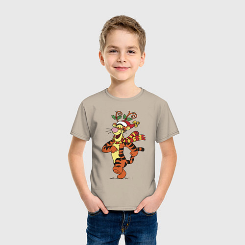 Детская футболка Winnie the pooh - tigger / Миндальный – фото 3