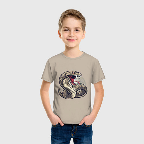 Детская футболка Змеиная сущность / Миндальный – фото 3
