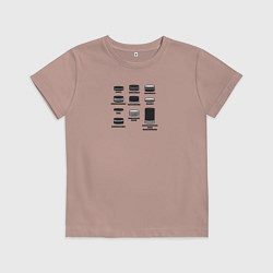 Футболка хлопковая детская Oorereoo, цвет: пыльно-розовый