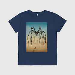 Футболка хлопковая детская Паук Дали и Буржуа цвет, цвет: тёмно-синий