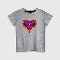 Футболка хлопковая детская Violet owl, цвет: меланж