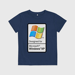 Футболка хлопковая детская Предназначен для xp, цвет: тёмно-синий