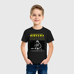 Футболка хлопковая детская Курт Кобейн Nirvana, цвет: черный — фото 2