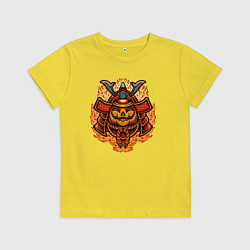Футболка хлопковая детская Огненный самурай, цвет: желтый