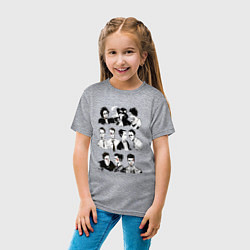 Футболка хлопковая детская Бойцовский клуб герои, цвет: меланж — фото 2