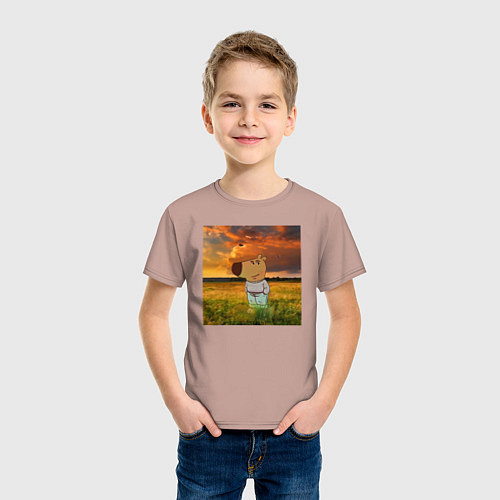 Детская футболка Чисто чилловый парень / Пыльно-розовый – фото 3