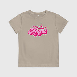 Футболка хлопковая детская Angel vibe, цвет: миндальный