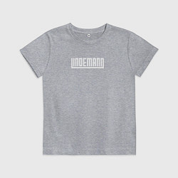 Футболка хлопковая детская Линдеманн логотип, цвет: меланж