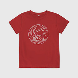 Футболка хлопковая детская Камень и якорь, цвет: красный