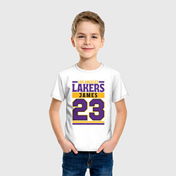Футболка хлопковая детская Lakers - James 23, цвет: белый — фото 2