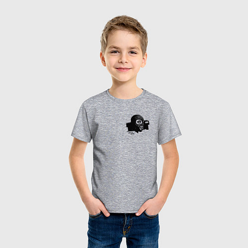 Детская футболка Crazy girl / Меланж – фото 3