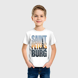 Футболка хлопковая детская Санкт-Петербург Лахта центр, цвет: белый — фото 2