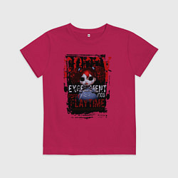 Футболка хлопковая детская Кукла Поппи из Poppy Playtime, цвет: маджента