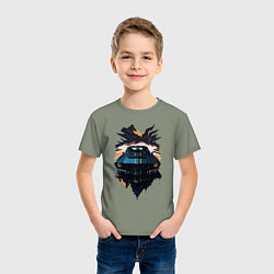 Футболка хлопковая детская Мустанг, цвет: авокадо — фото 2