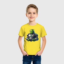 Футболка хлопковая детская G2 esports team - cyber Shrek, цвет: желтый — фото 2