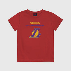 Футболка хлопковая детская Lakers championship, цвет: красный