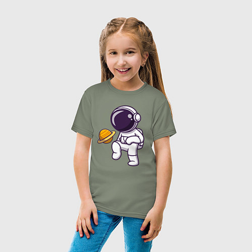 Детская футболка Saturn football / Авокадо – фото 4