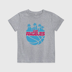 Футболка хлопковая детская Lakers city, цвет: меланж