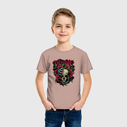 Футболка хлопковая детская Пуля для моего Валентина, цвет: пыльно-розовый — фото 2