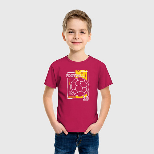Детская футболка Футбол - лучшая игра в мире / Маджента – фото 3