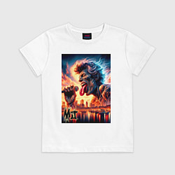Футболка хлопковая детская Mick Jagger - legend, цвет: белый