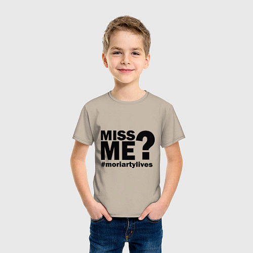Детская футболка Miss me? Moriarty / Миндальный – фото 3