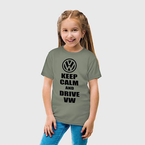 Детская футболка Keep Calm & Drive VW / Авокадо – фото 4