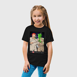 Футболка хлопковая детская Ghostbusters - Ray and his clone ghost, цвет: черный — фото 2
