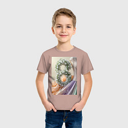 Футболка хлопковая детская Ландыши 8 марта, цвет: пыльно-розовый — фото 2
