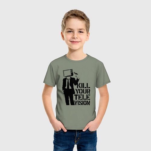 Детская футболка Убей свой телевизор / Авокадо – фото 3